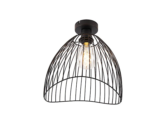 Plafonnier design noir 29 cm - Pua