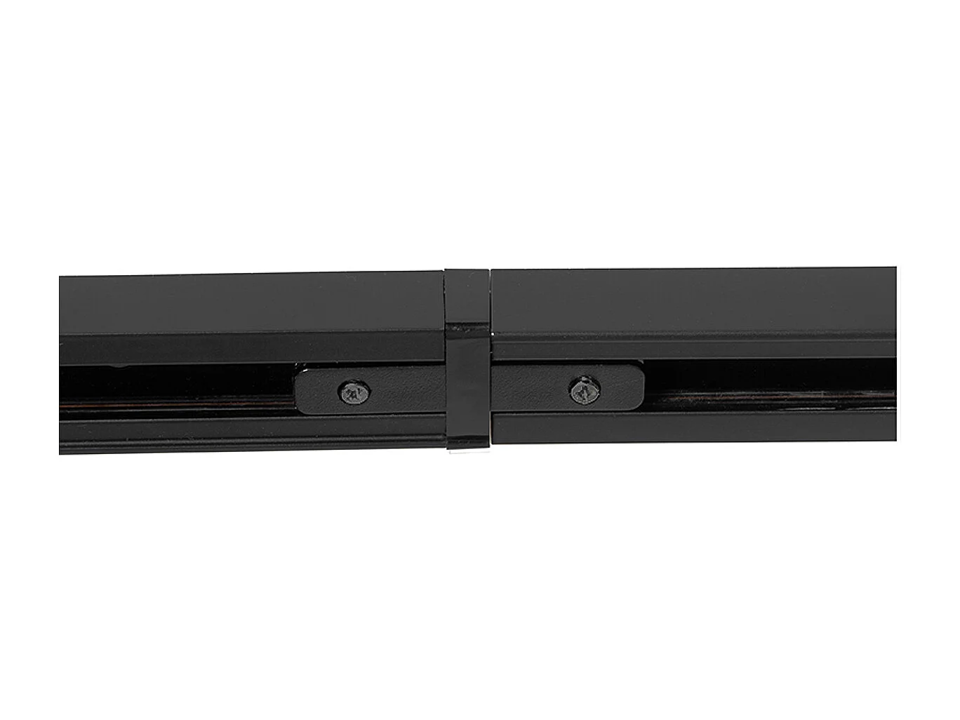 Système d'éclairage sur rail moderne avec 5 spots noirs monophasé - Iconic Suplux