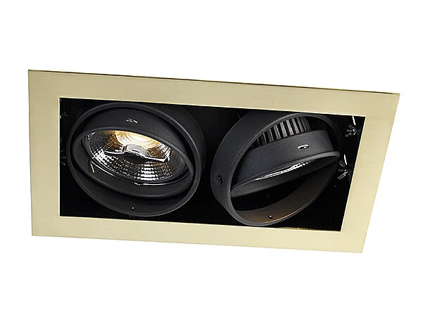 Spot encastré laiton réglable 2 lampes - Oneon 111-2