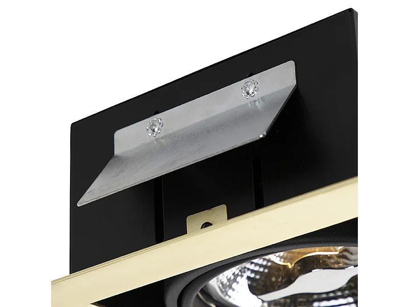 Spot encastré laiton réglable 2 lampes - Oneon 111-2