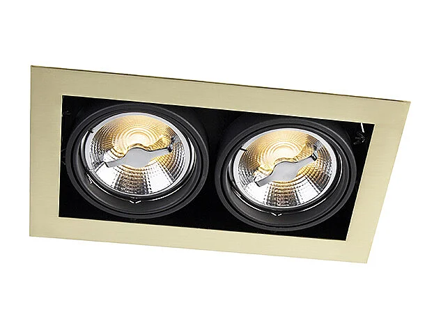 Spot encastré laiton réglable 2 lampes - Oneon 111-2