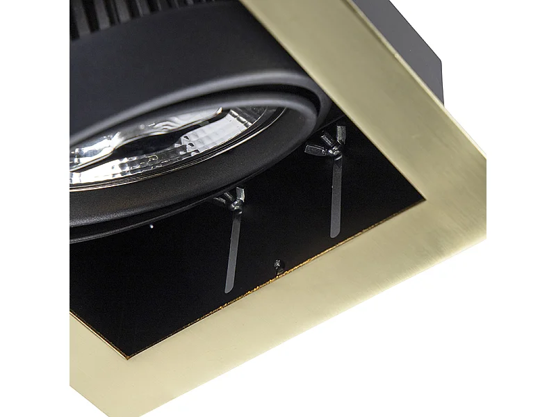 Spot encastré laiton réglable 2 lampes - Oneon 111-2