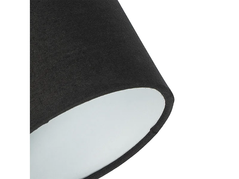 Spot de plafond noir avec abat-jour noir réglable à 2 lumières - Hetta