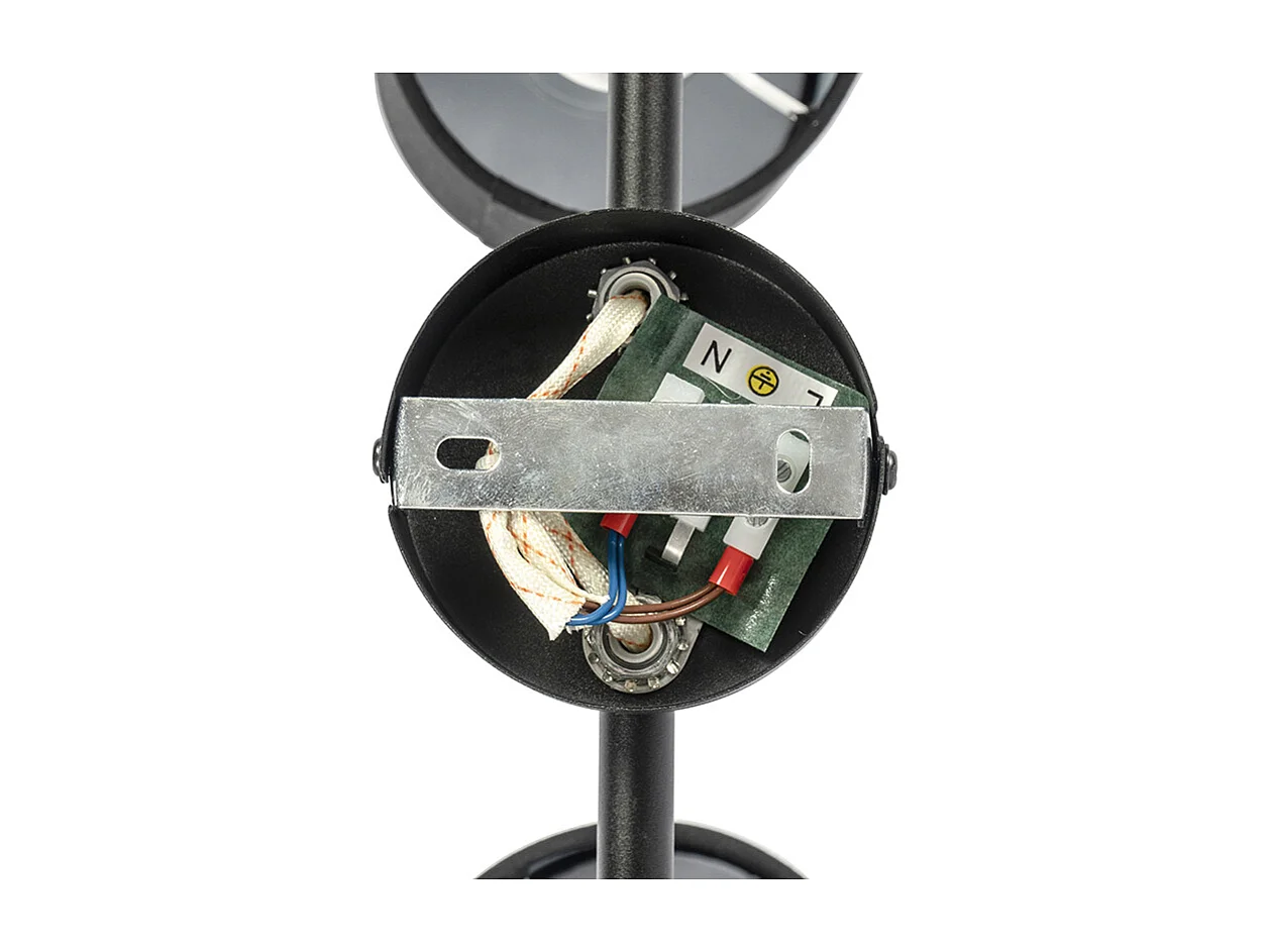 Spot de plafond noir avec abat-jour noir 2 lumières orientables - Hetta
