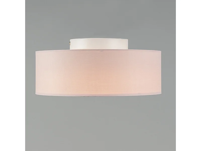 Plafonnier rose 30 cm avec LED - Drum LED