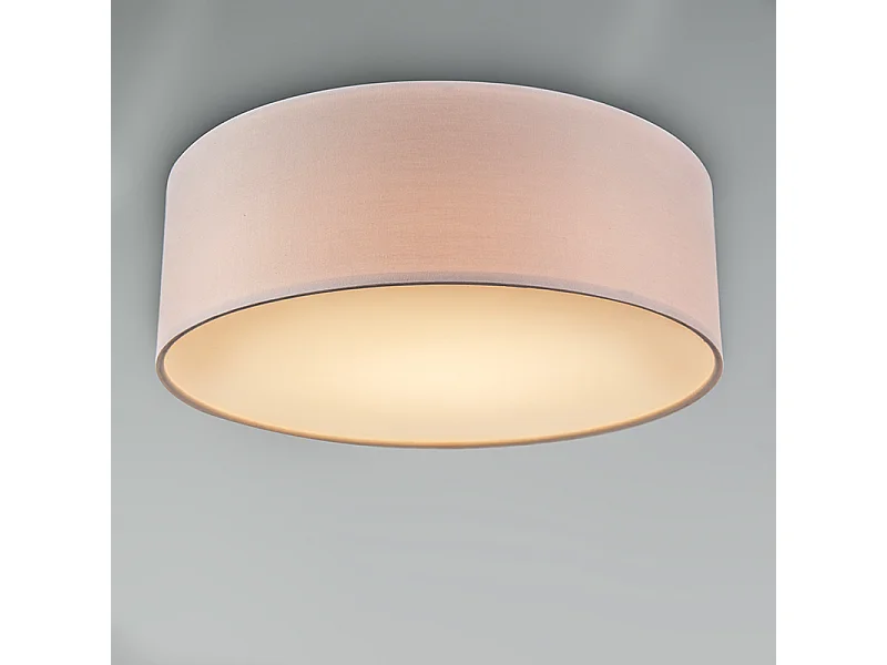 Plafonnier rose 30 cm avec LED - Drum LED