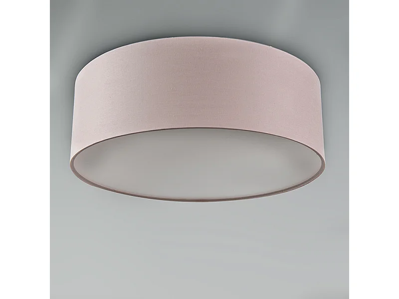 Plafonnier rose 30 cm avec LED - Drum LED