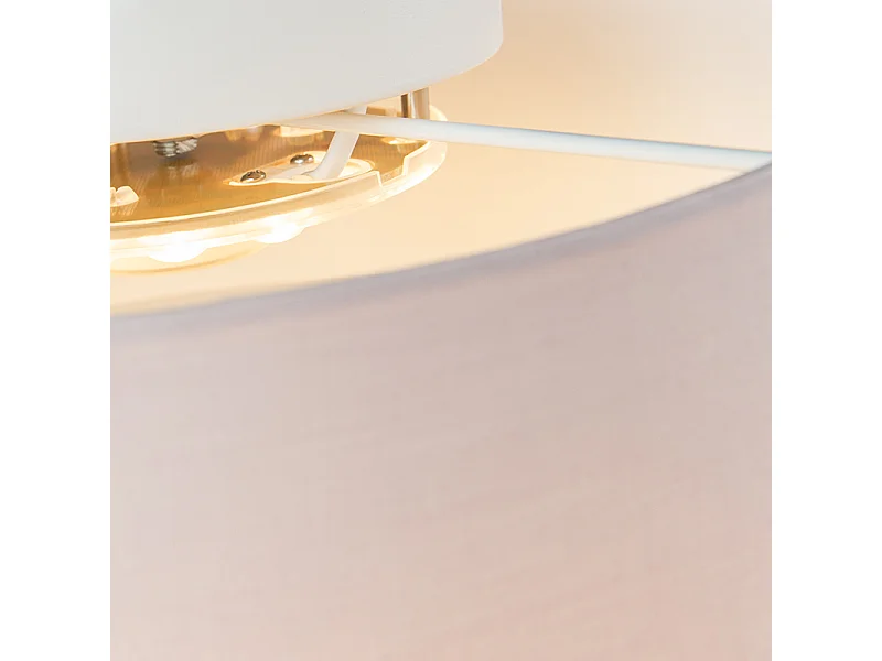 Plafonnier rose 30 cm avec LED - Drum LED