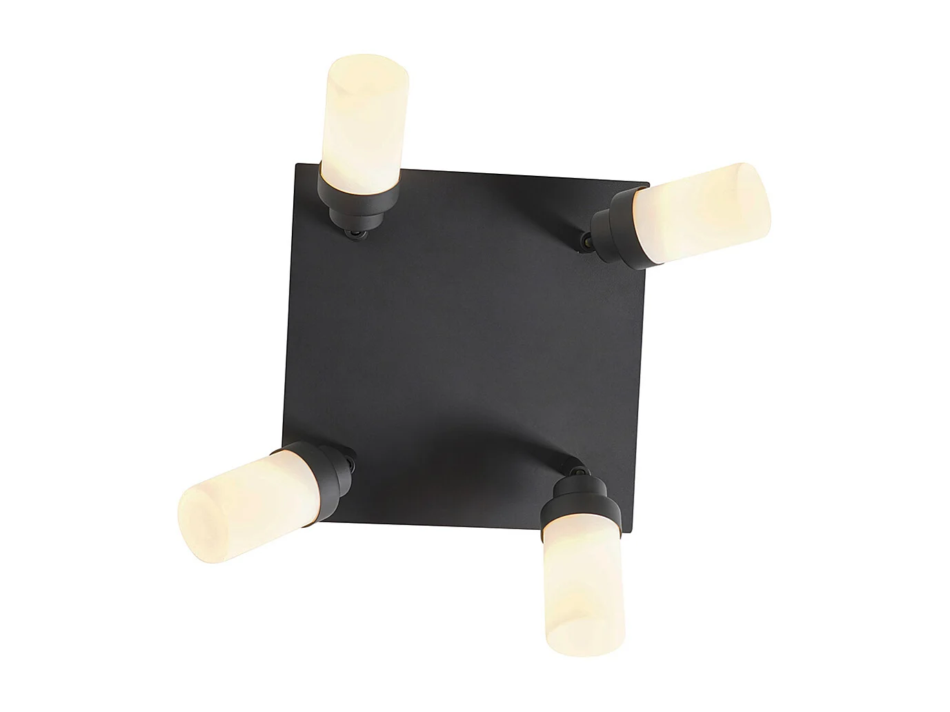Spot de salle de bain moderne noir 4 lumières IP44 - Japie