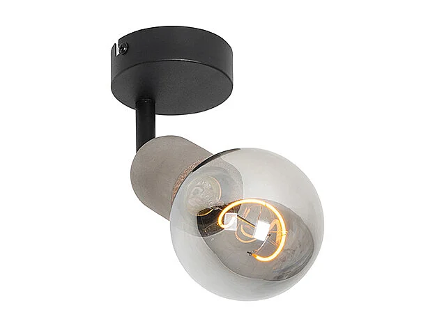 Spot industriel noir avec béton - Pedra