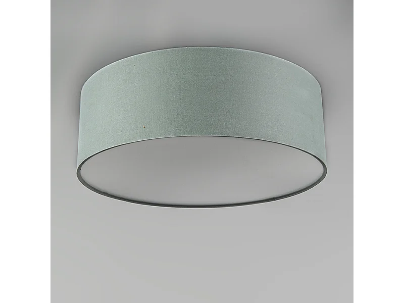Plafonnier vert 30 cm avec LED - Drum LED
