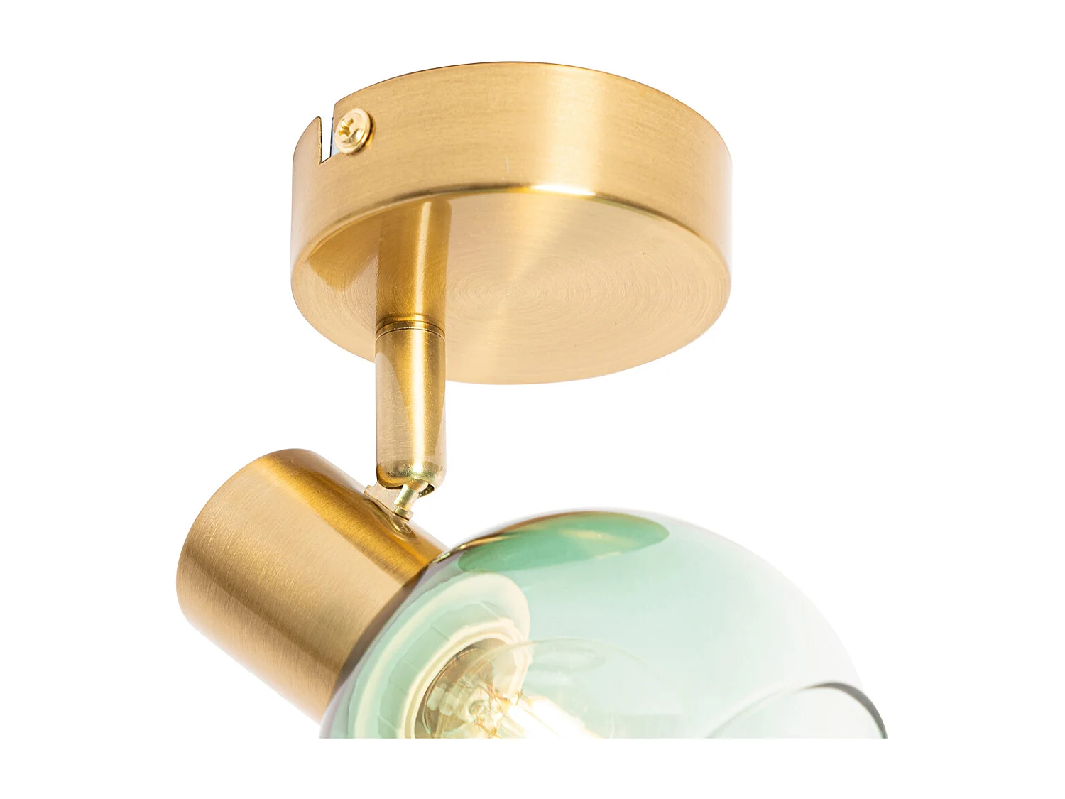 Spot Art Déco or avec verre vert - Vidro