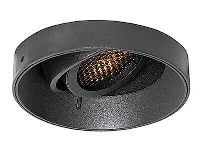 Spot encastré moderne noir GU10 rond sans enjoliveur - Oneon Honey