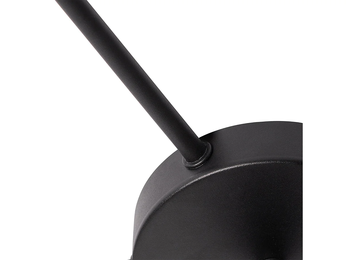 Plafonnier noir avec intérieur doré 6 lumières - Multidrum