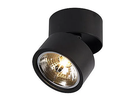 Lot de 2 spots modernes noirs réglables - Go Nine Tubo