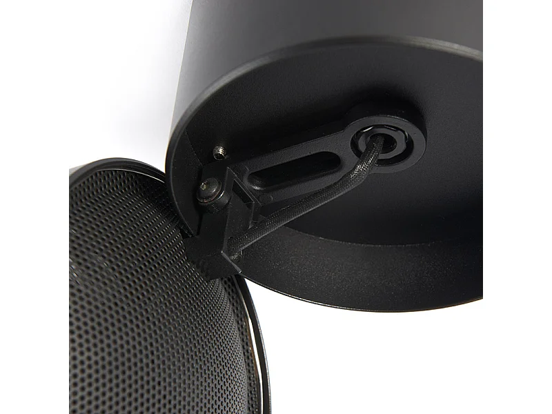 Lot de 2 spots modernes noirs réglables - Go Nine Tubo