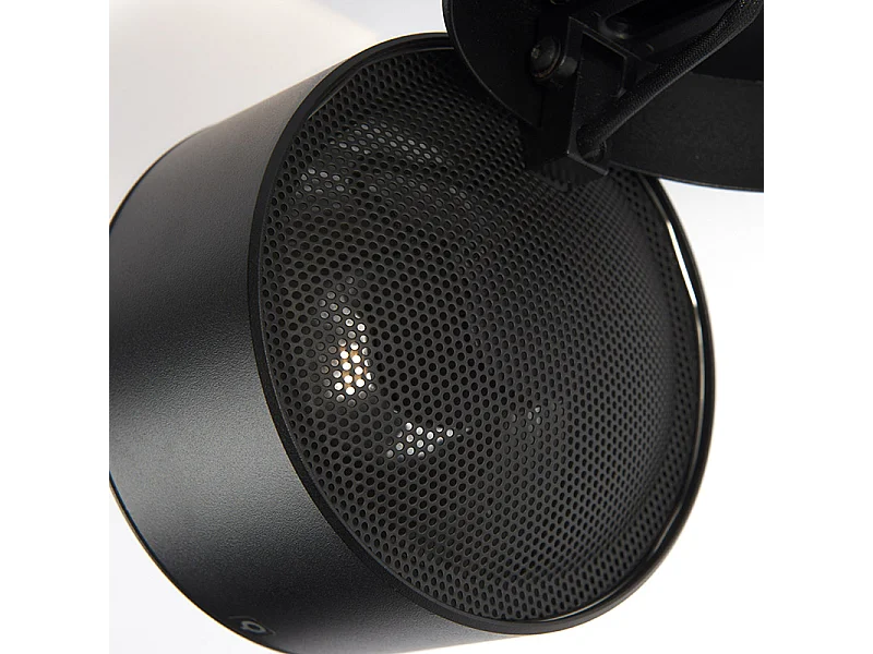 Lot de 2 spots modernes noirs ronds orientables - Go Nine