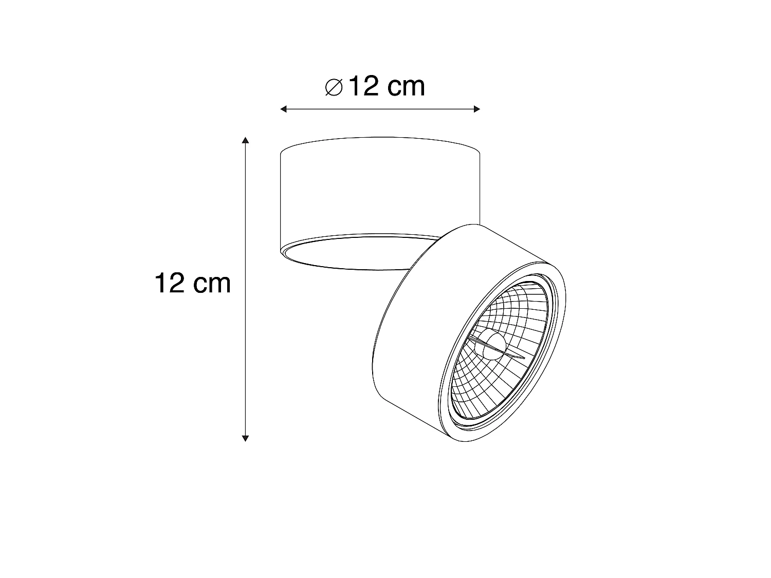 Lot de 2 spots modernes noirs ronds orientables - Go Nine