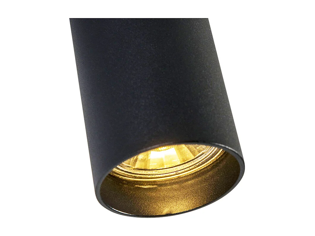 Smart spot moderne noir avec WiFi GU10 - Tuba 1