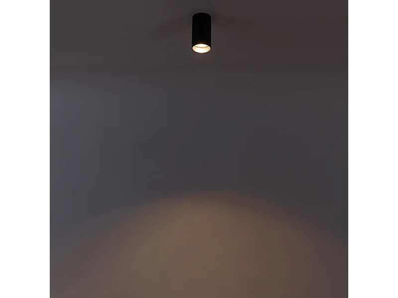 Spot moderne intelligent noir avec WiFi GU10 - Tuba