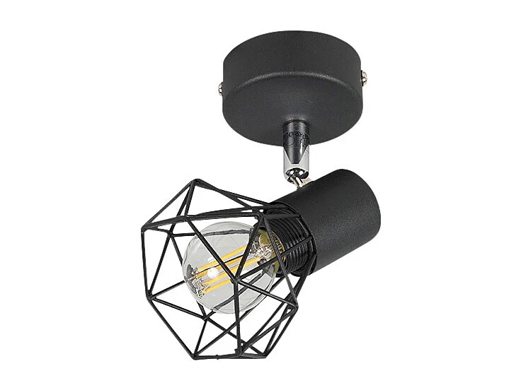 Spot Art Déco noir orientable et inclinable - Mosh