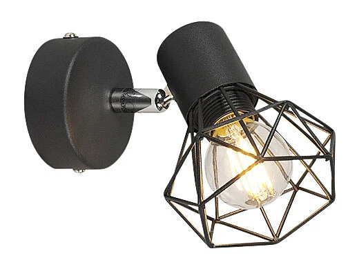 Spot Art Déco noir orientable et inclinable - Mosh