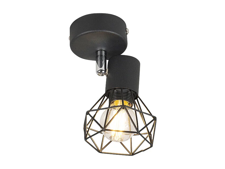 Spot Art Déco noir orientable et inclinable - Mosh