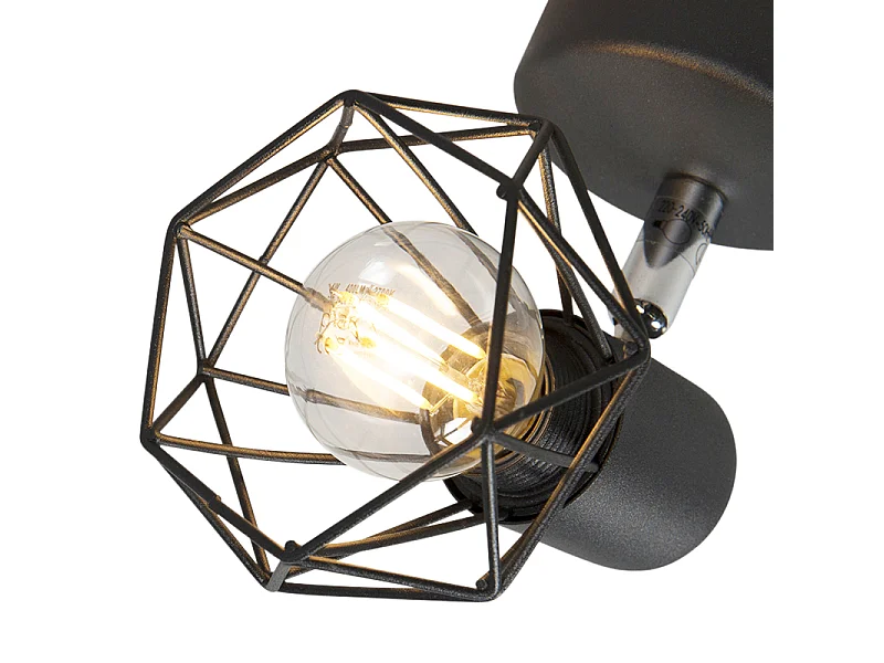 Spot Art Déco noir orientable et inclinable - Mosh