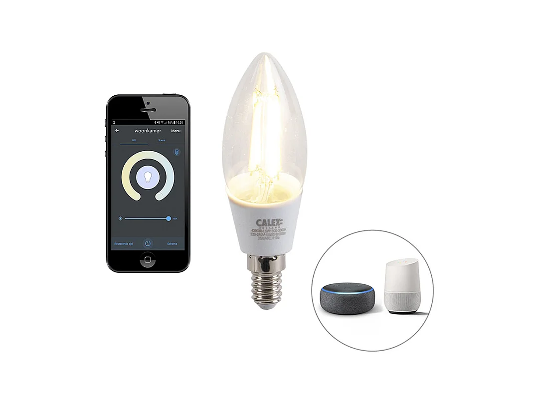 Plafonnier moderne noir avec 3 WiFi B35 intelligentes - Lofty