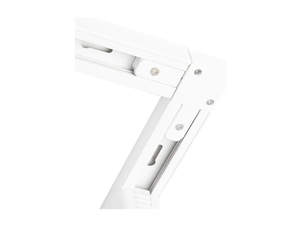 Système sur rail moderne avec 5 spots monophasé blanc - Jeany