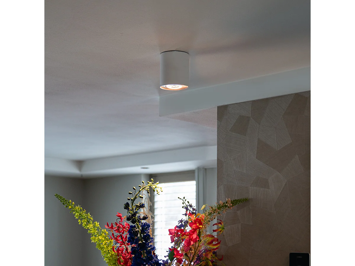 Spot de plafond moderne blanc orientable et inclinable AR70 - Rondoo Up