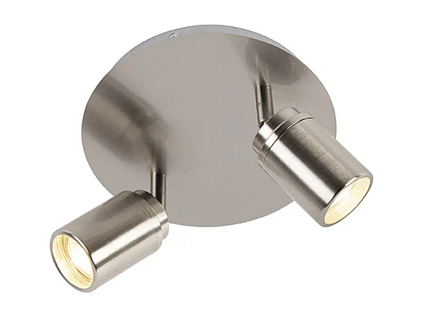 Spot de salle de bain moderne en acier 2 lumières IP44 - Ducha