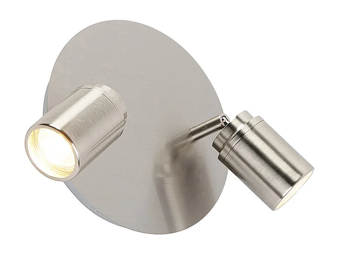 Spot de salle de bain moderne en acier 2 lumières IP44 - Ducha