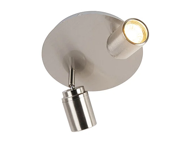 Spot de salle de bain moderne en acier 2 lumières IP44 - Ducha