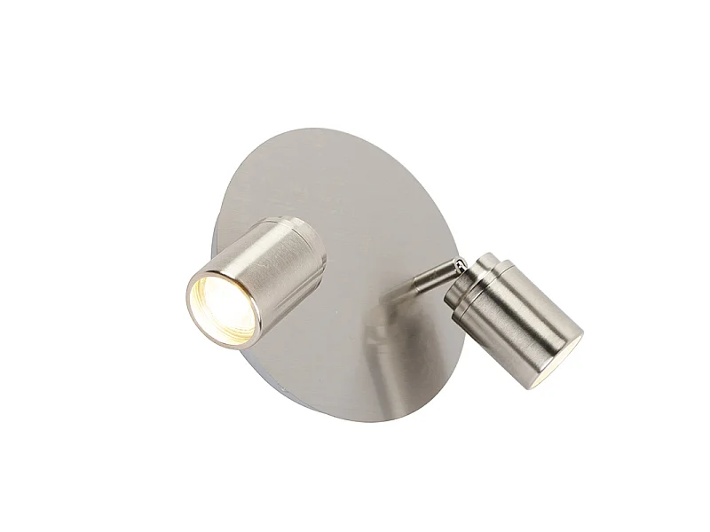 Spot de salle de bain moderne en acier 2 lumières IP44 - Ducha