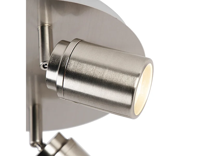 Spot de salle de bain moderne en acier 2 lumières IP44 - Ducha