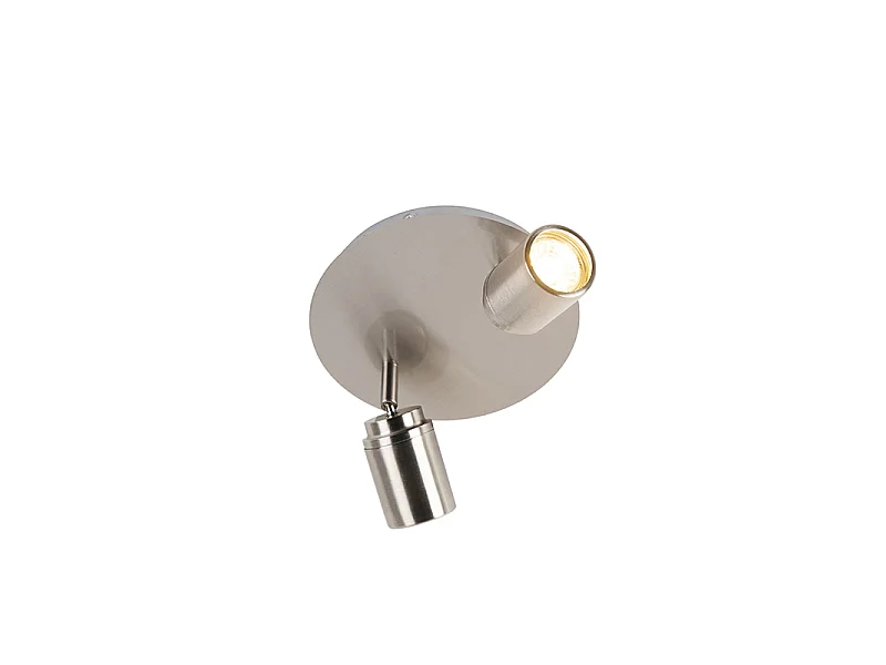 Spot de salle de bain moderne en acier 2 lumières IP44 - Ducha