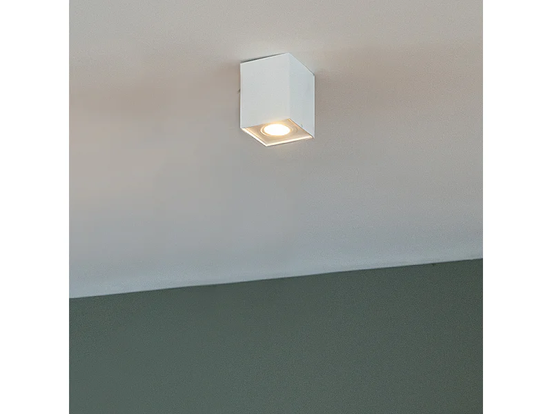 Spot apparent moderne blanc orientable - Quadro 1 Up