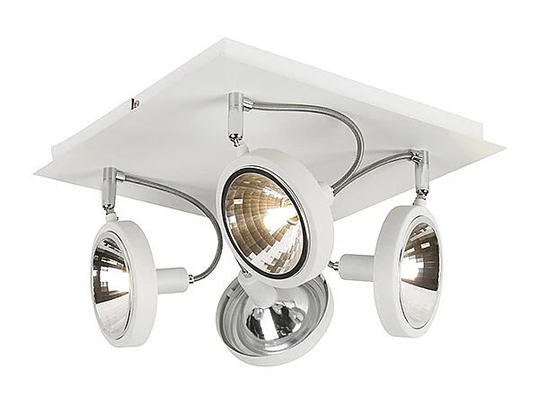 Spot design blanc 4 lumières réglable - Nox