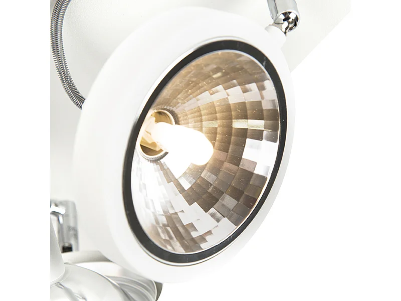 Spot design blanc 4 lumières réglable - Nox