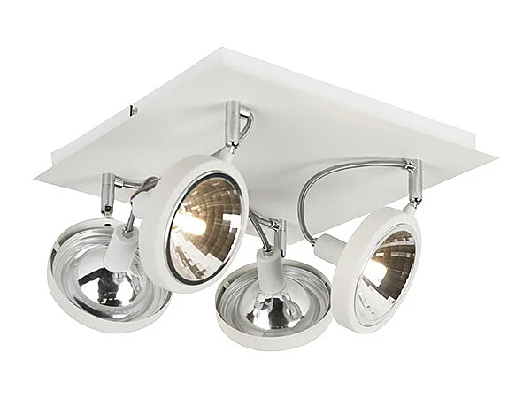 Spot design blanc 4 lumières réglable - Nox