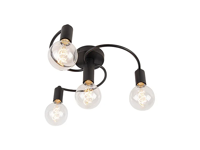 Plafonnier intelligent noir avec 4 WiFi G95 - Facile