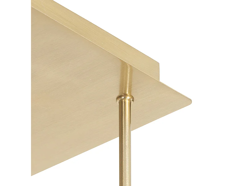 Plafonnier moderne doré 9 lumières avec verre fumé - Athènes