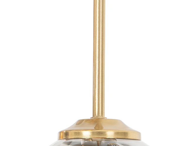 Plafonnier moderne doré 9 lumières avec verre fumé - Athènes