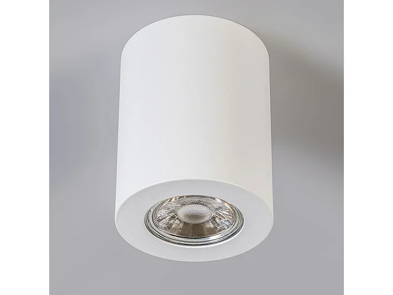 Spot apparent moderne blanc 7,5cm GU10 50mm - Tuba