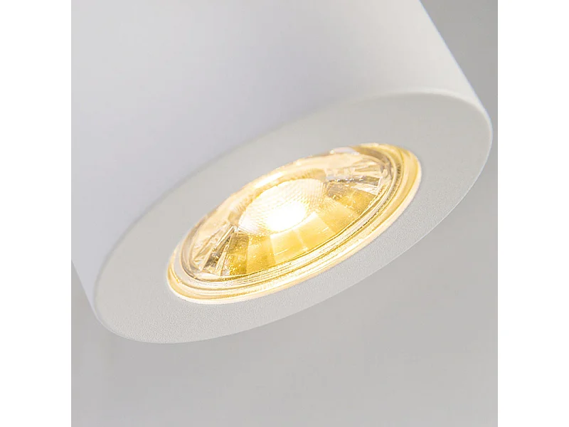 Spot design moderne blanc 7,5 cm - Tuba