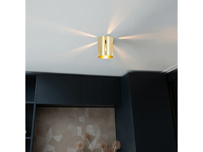Plafonnier design doré avec effet de lumière - Yana