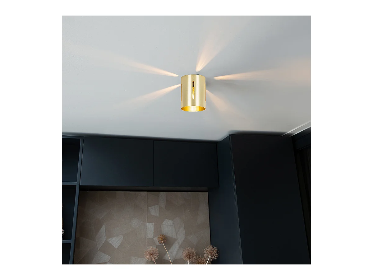 Plafonnier design doré avec effet de lumière - Yana