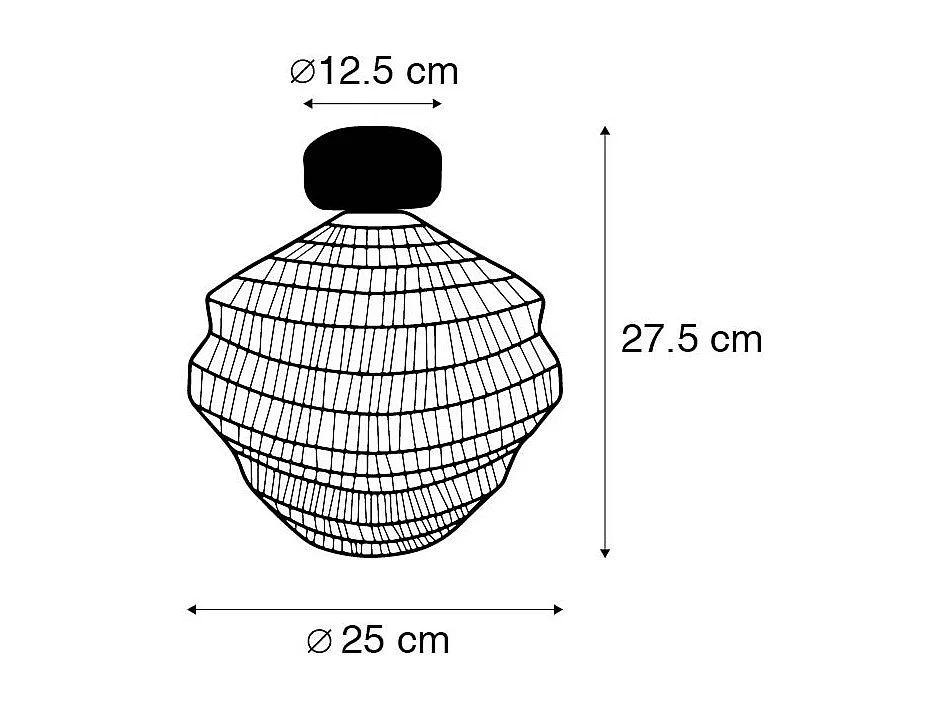 Plafonnier oriental doré 25 cm - Vadi