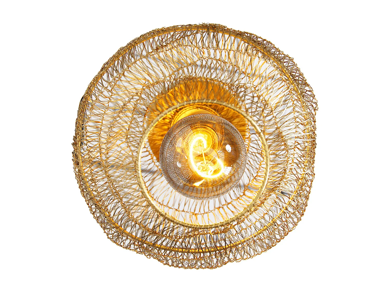 Plafonnier oriental doré 25 cm - Vadi